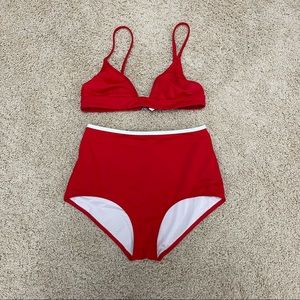 Solid & Striped red bikini